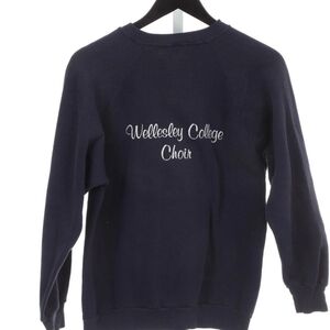 Vintage 1980s Jerzees By Russell Made In USA Blue Wellesley Choir Sweatshirt L